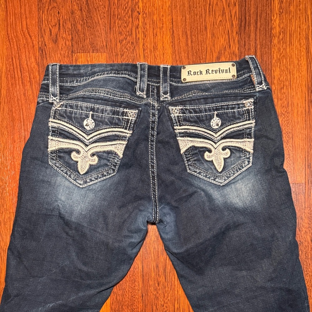 Rock Revival Dark Blue Cropped Jeans